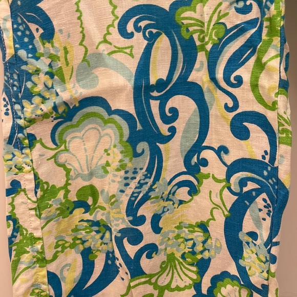 Lilly Pulitzer Linen Crystal Coast Beach Pant size M - Picture 2 of 7